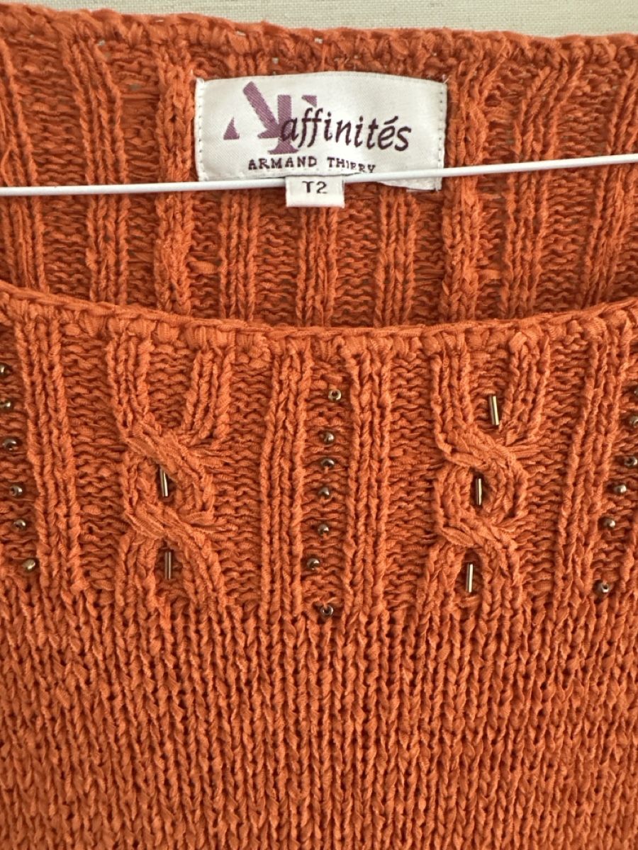 Pulls & Sweat-shirts: Damen Pullover orange T2 Strick Details – D'occasion à Rothenburg par wer_g9fd 2
