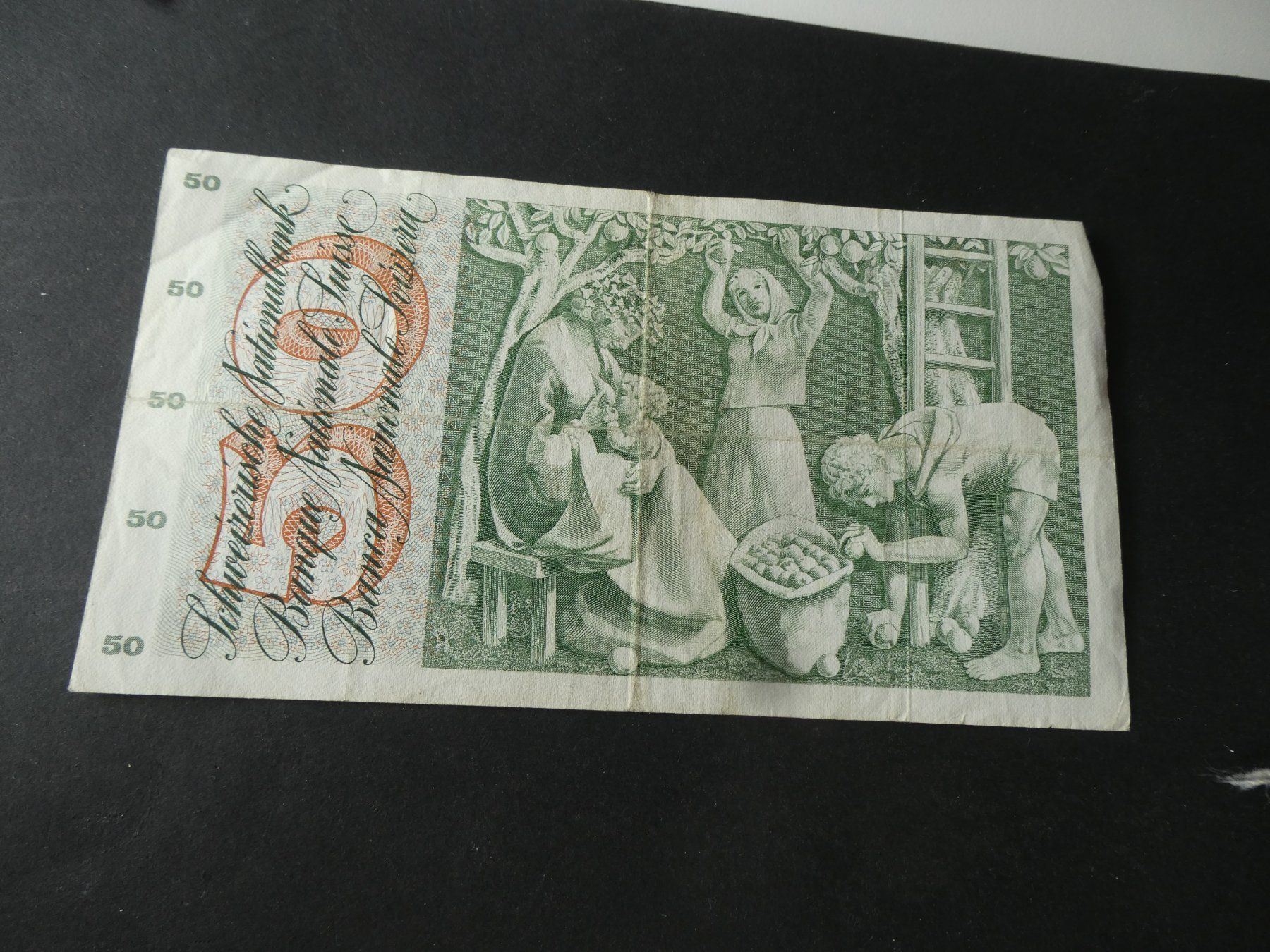 Banconote: Schweiz 1973, 50 Franken – Usato da Hinterforst venduto da Rohusri 1