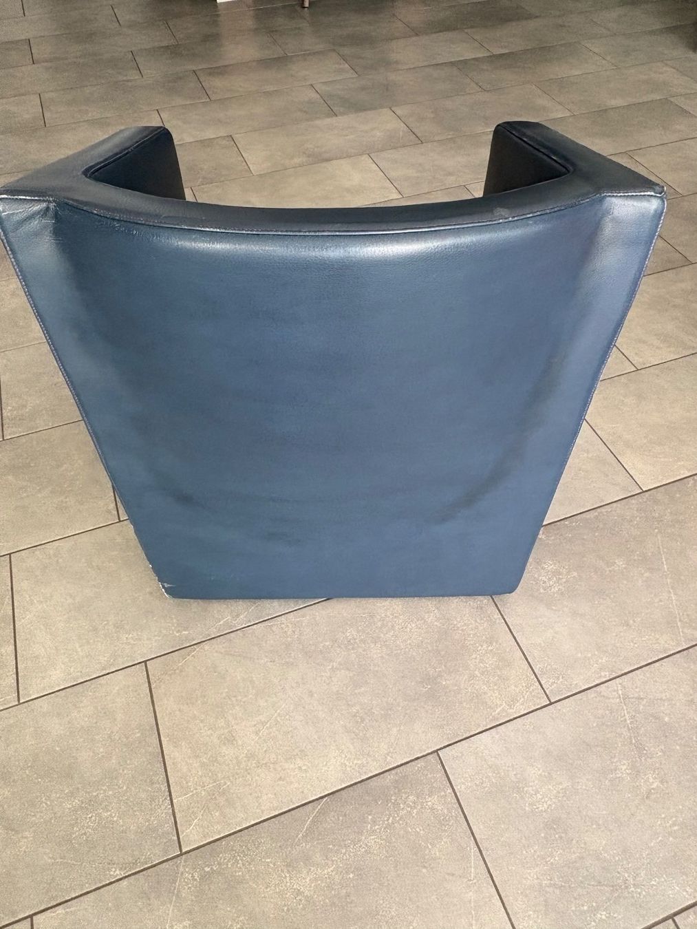 Züco Poltrone: Sessel Leder blau modern Design gebraucht – Usato da Thun venduto da Eisenbahner_Thun 2