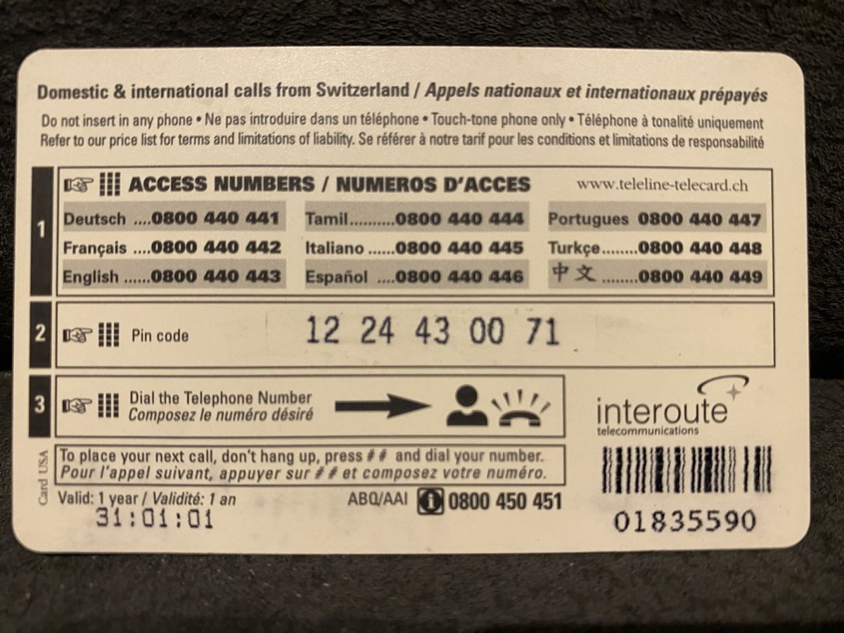 Telefon- & Taxkarten: Teleline – Gebraucht aus Lausanne von babacard10 1