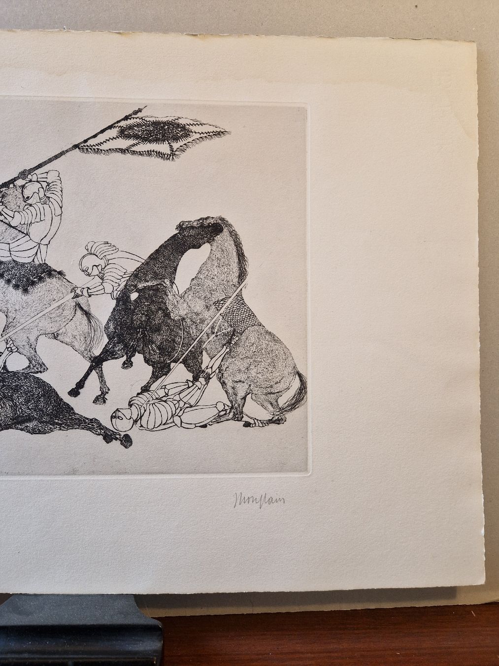 Grafiken & Lithographien:    Combat de Cavalerie 1950                 – Gebraucht aus Mex VD von penska 2
