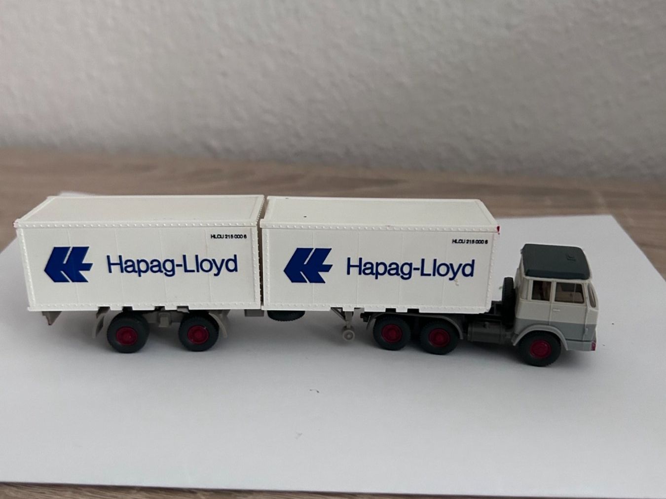 Wiking Modellini d'auto: Wiking  Henschel Hanomag Hapag Lloyd Container Trailer – Usato da Goldach venduto da Manyro55 1