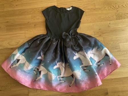 Mädchen Kleid H&M Einhorn Print Grösse 134/140 neuwertig