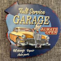 Garage Full Service Schild Metal Art