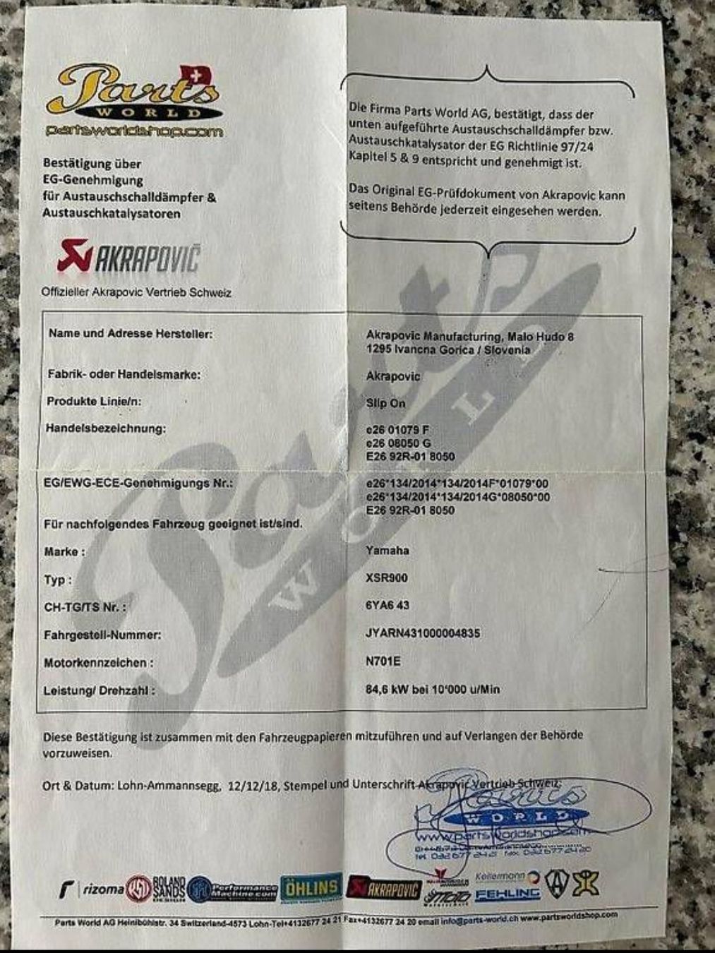 Yamaha Route: Yamaha XSR900 – D'occasion à Rüderswil par leopaul01 4