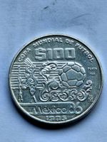 Mexico 86 World Cup silver coin, 100 Pesos