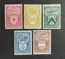 Belgien 1946, Stadtwappen, Satz ungestempelt
