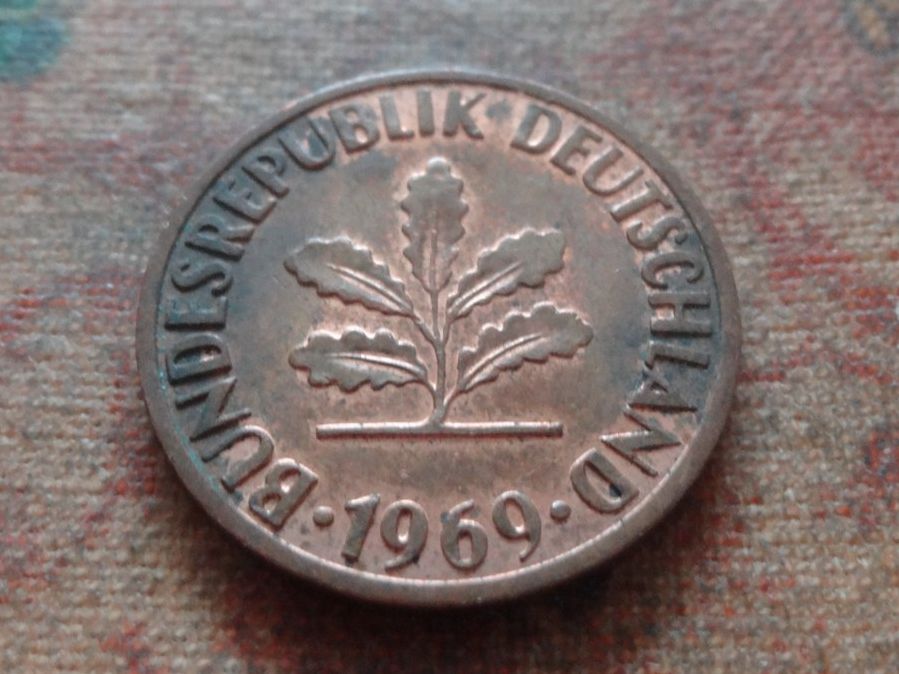 Tutti le monete: DEUTSCHLAND 2 Pfennig 1969 – Usato da Romanel-sur-Lausanne venduto da Swift13