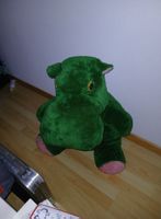 Grosses grünes Nilpferd Stofftier - Top Zustand!