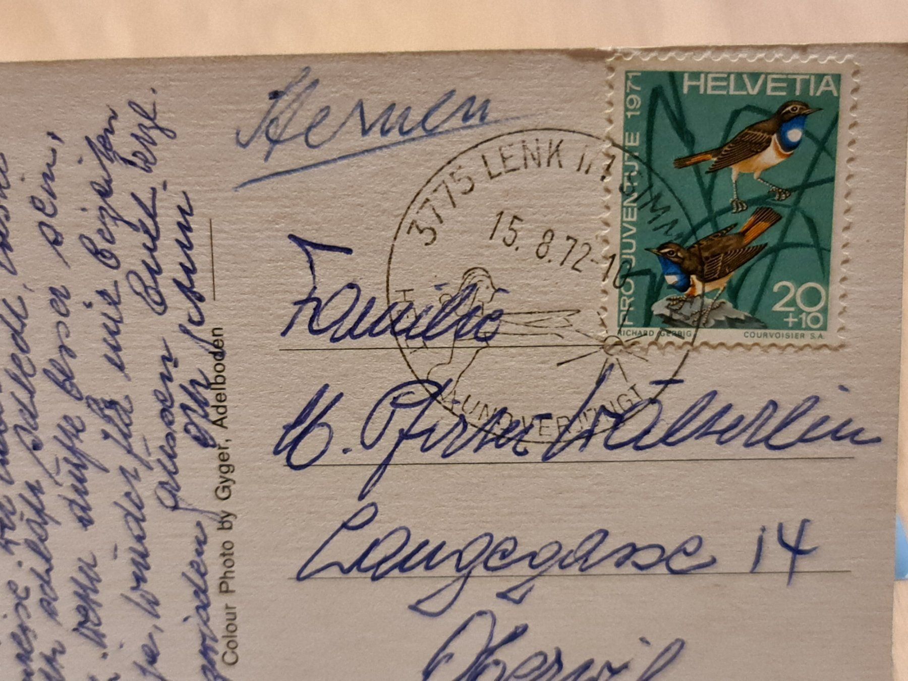 Cartoline postali: Ansichtskarte Lenk 1972 – Usato da Dintikon venduto da Vexi 1