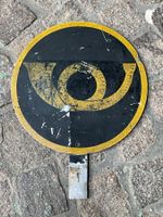 Altes original Blech Schild Postauto PTT Haltestelle # Email