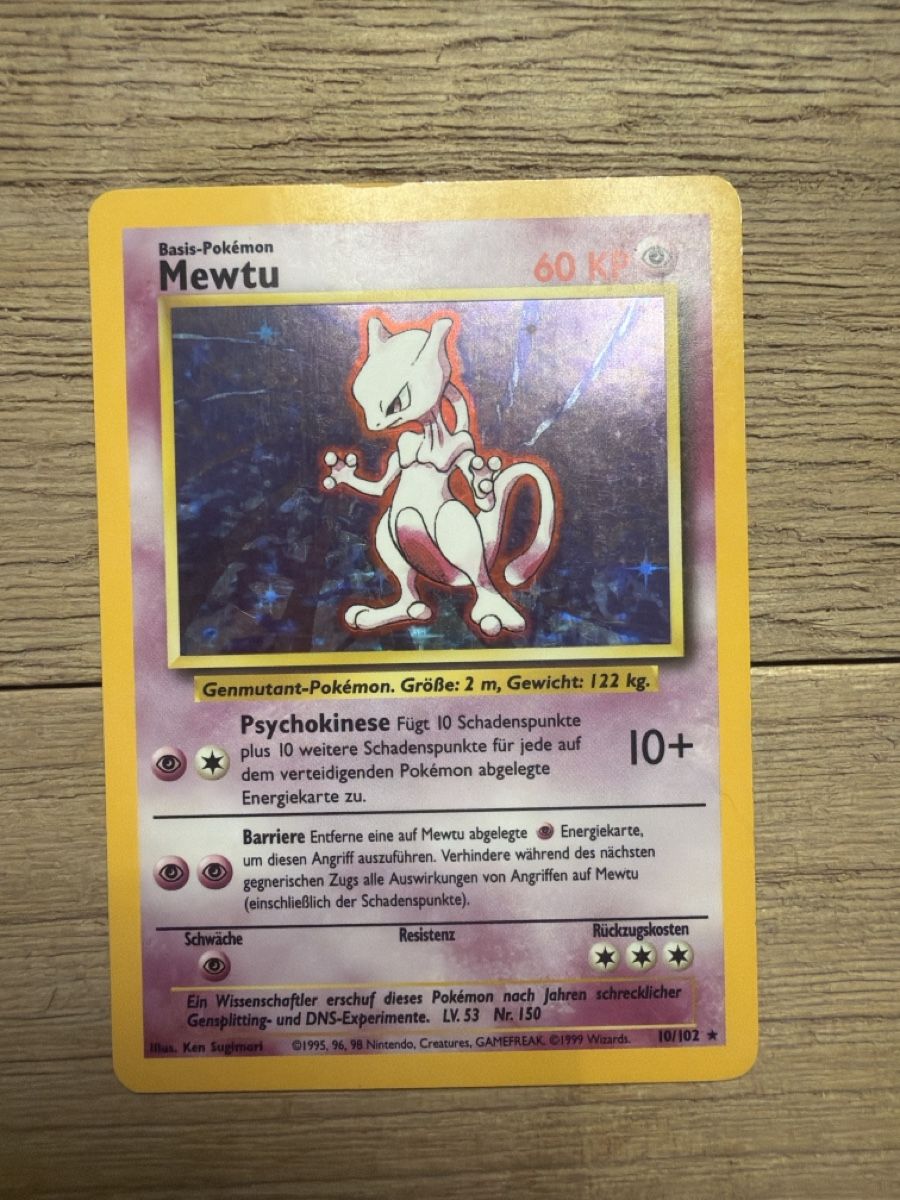 Cartoline: Mewtu Holo 1999 Base Set – Usato da Muri AG venduto da SellingCards