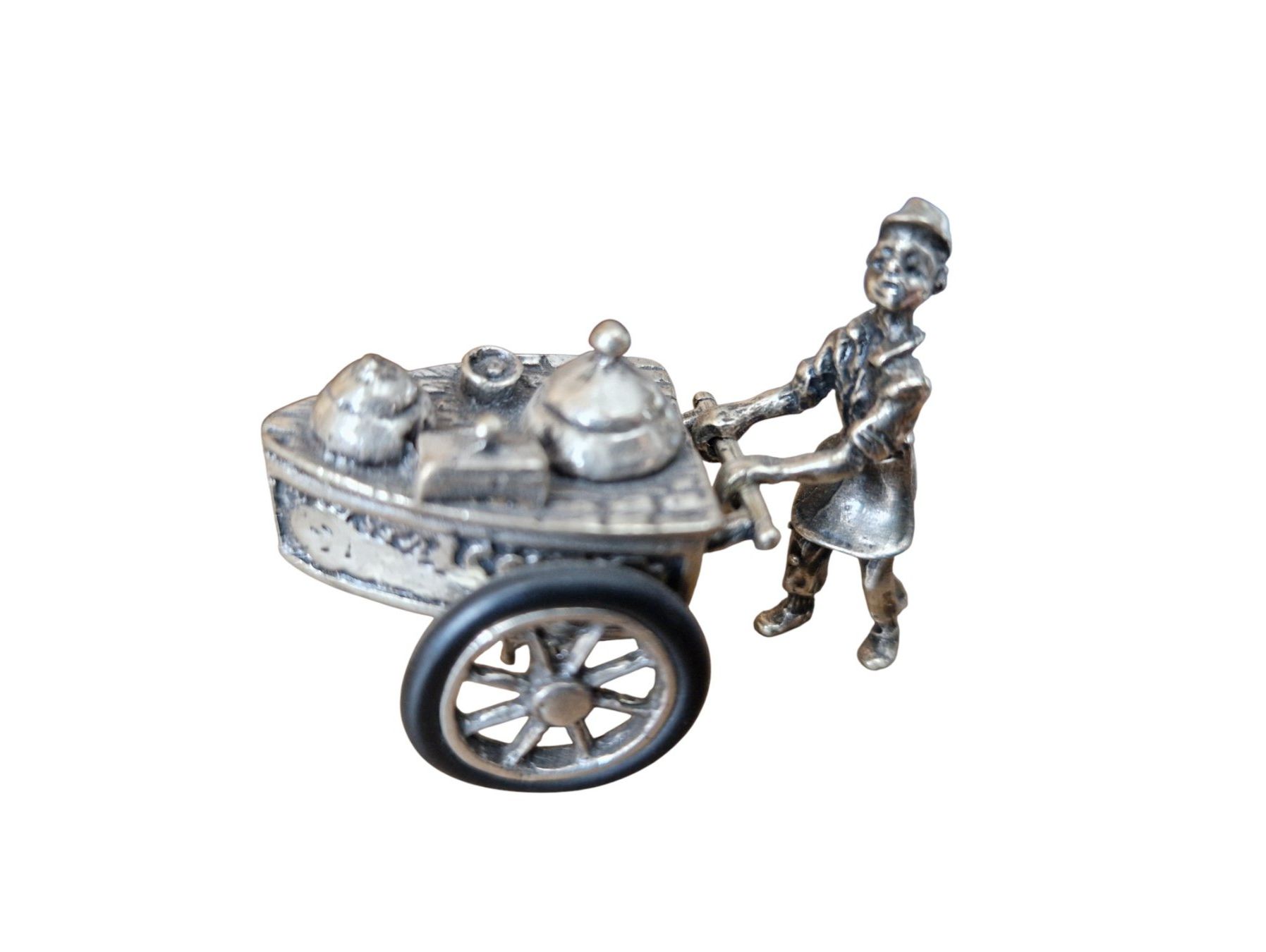 Statuette: Figur Miniatur Silber Strassenverkäufer – Usato da Mörschwil venduto da wunderkiste44 4