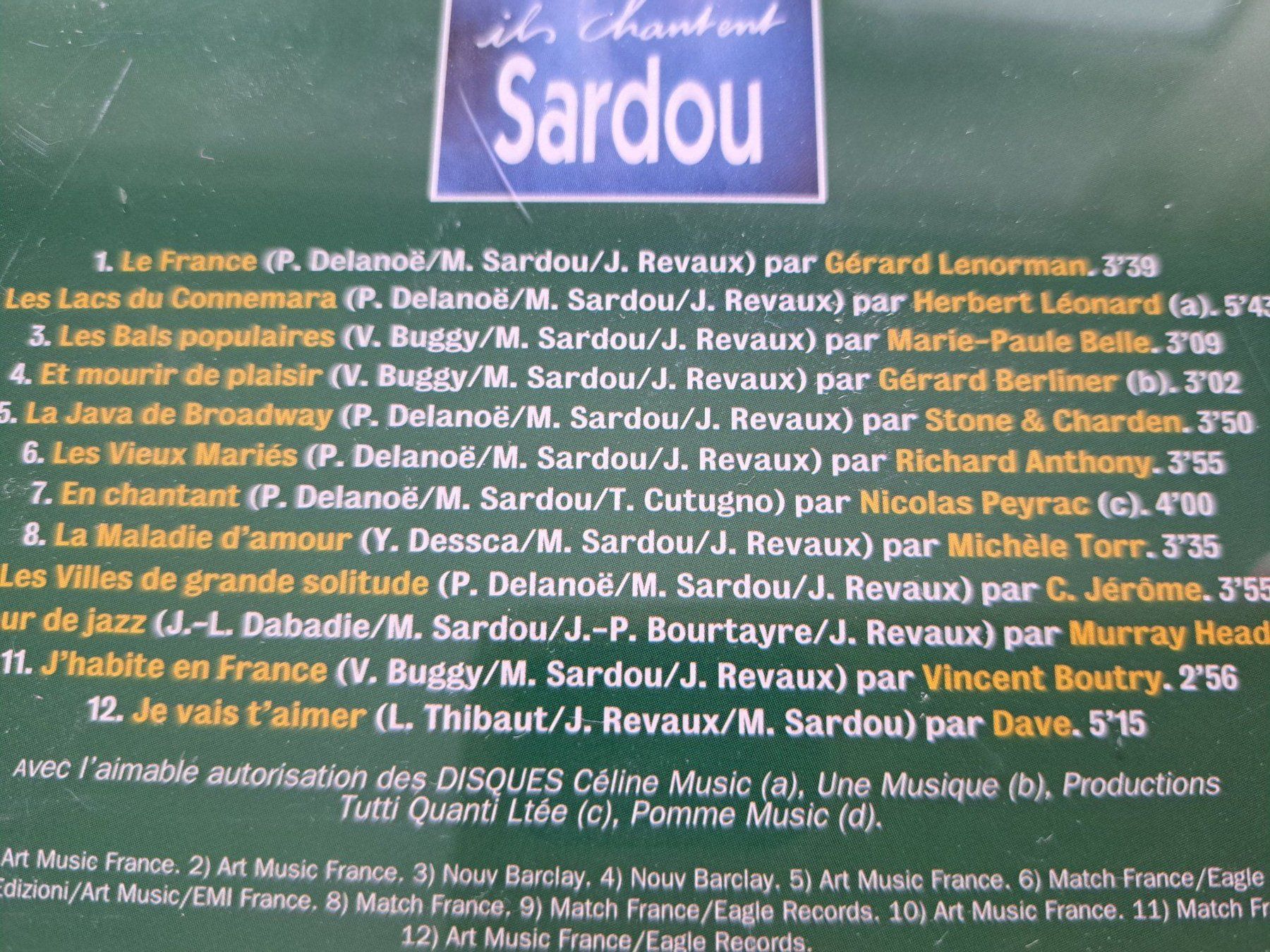 CDs: Cd Ils chantent Sardou  – Gebraucht aus Pully von bro_n52j 3