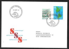Sonderbrief S. 780q Conseil études postales Bern 11.10.1993