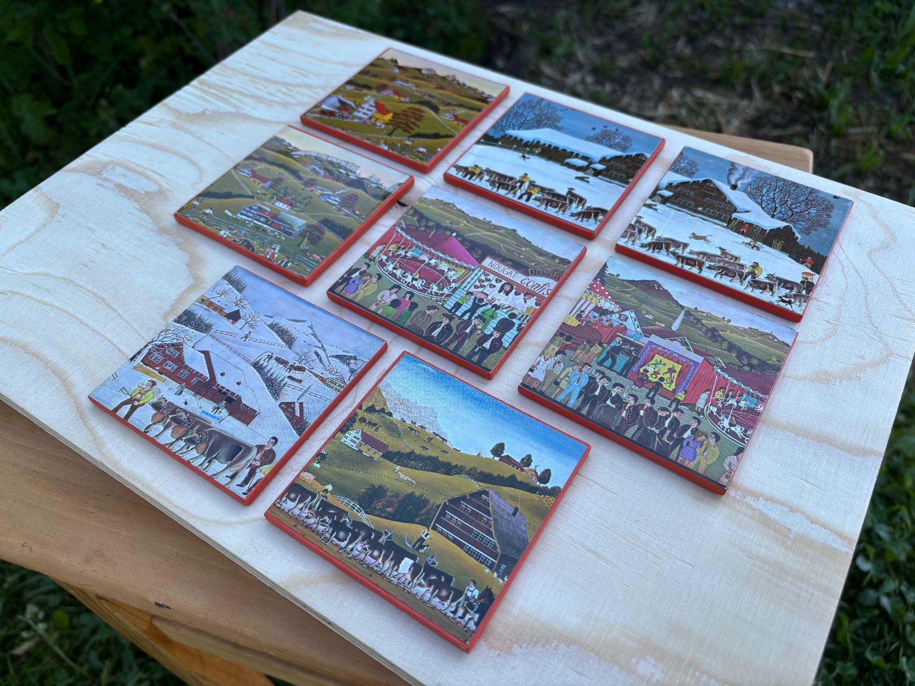 Campanacci mucche: 8 schöne Appenzeller Untersetzer – Usato da Feldbach venduto da Olive1 3