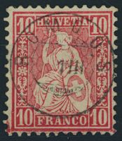 LU Romoos - Zwergstempel Voll - Sitzende Helvetia