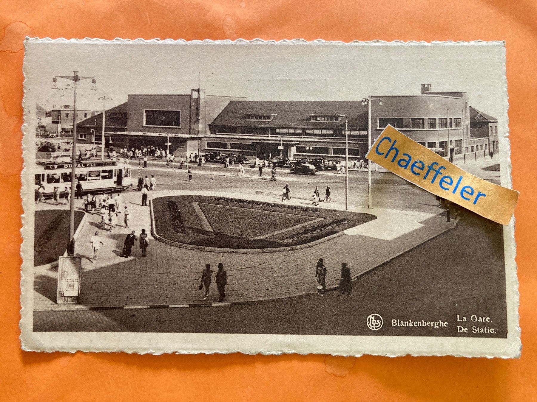 Ansichtskarten: 1949 Blankenberghe. Le Gare. DeStatie. – Gebraucht aus Zürich von Chaeffeler
