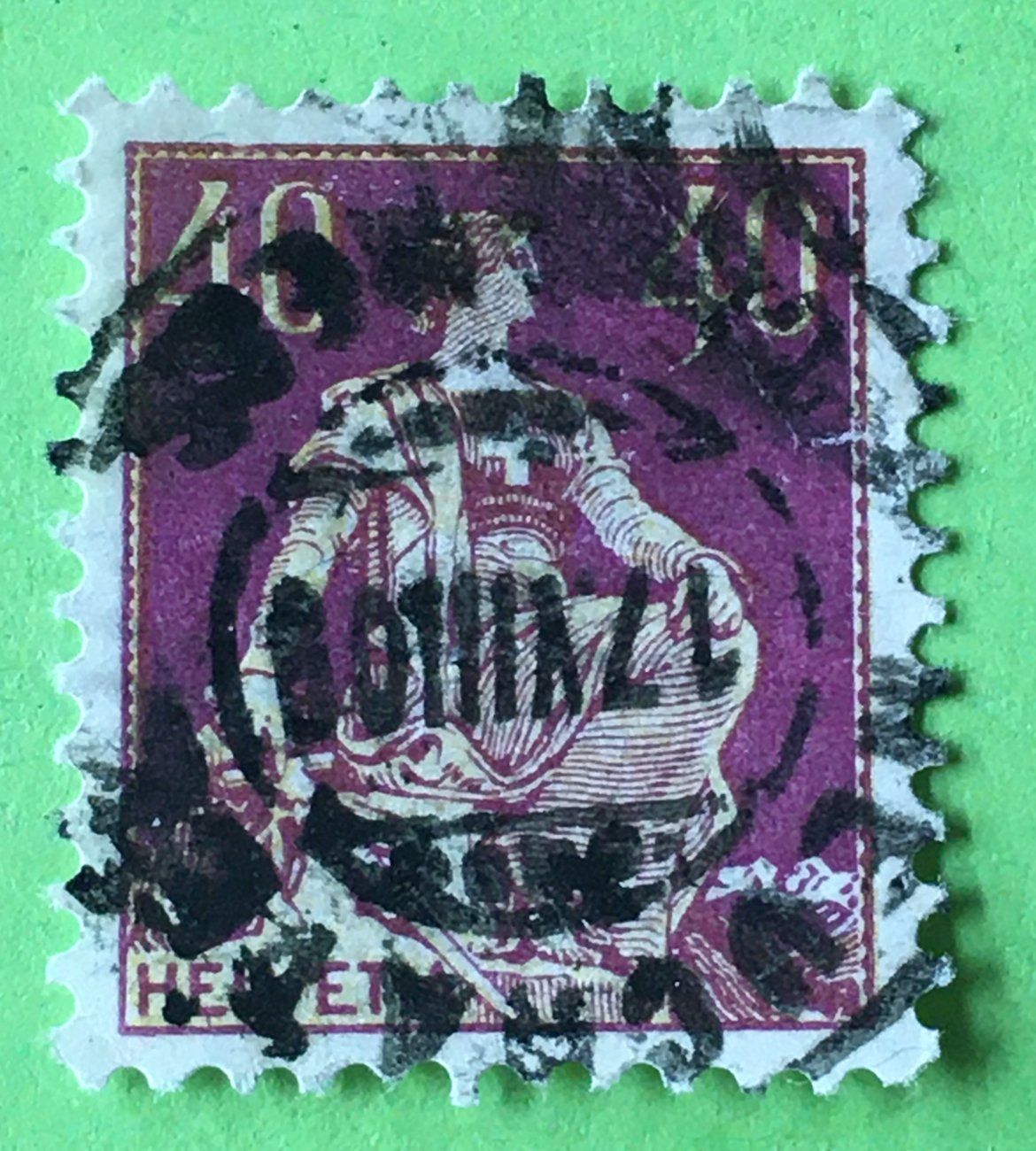 Tutti i francobolli: Helvetia mit Schwert  mit Stempel     – Usato da Aarau venduto da Billa007