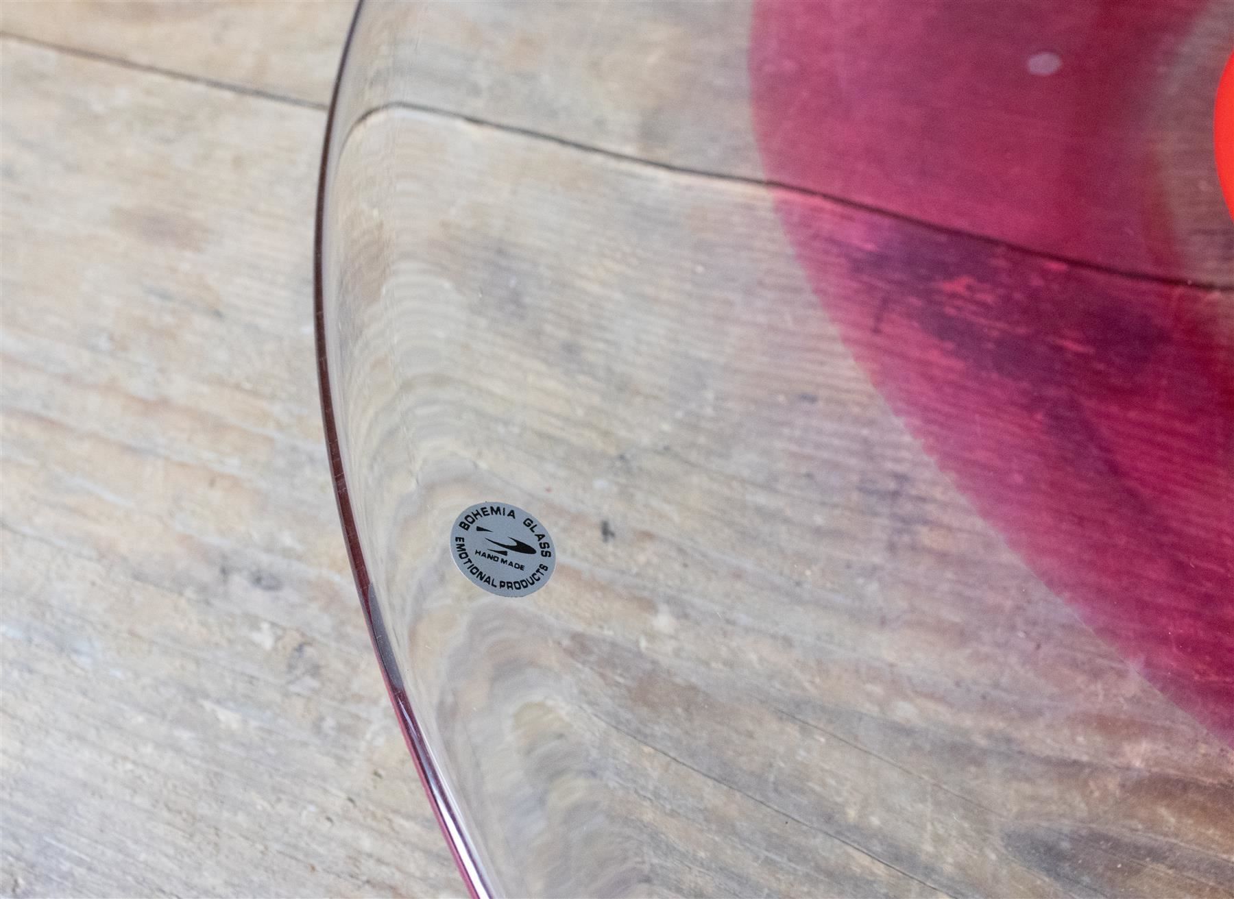 Piatti: Grosser Glasteller Böhmisches Glas Rot – Usato da Zürich venduto da ZuercherBrockenhaus 3