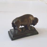 ANTIKE BRONZE FIGUR BISON STIER