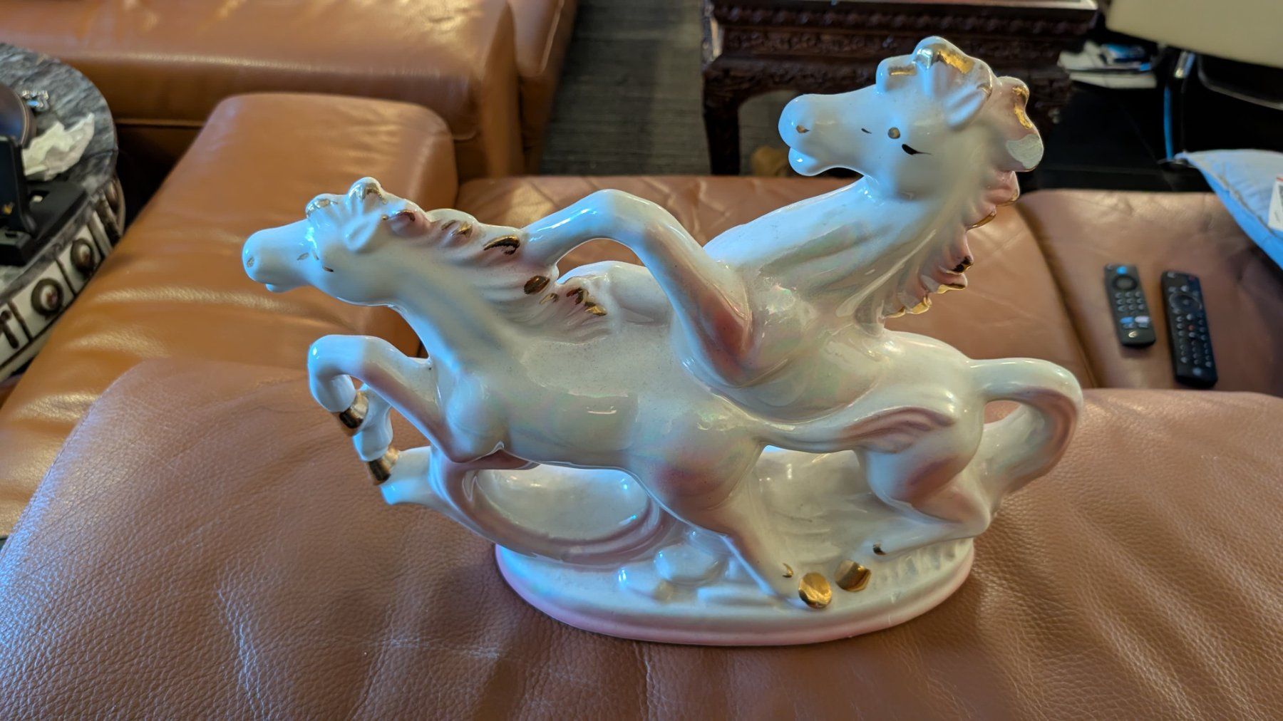 Sculture & Statue: Capodimonte Figur mit zwei Pferden – Usato da Ascona venduto da ArtRomantica 1
