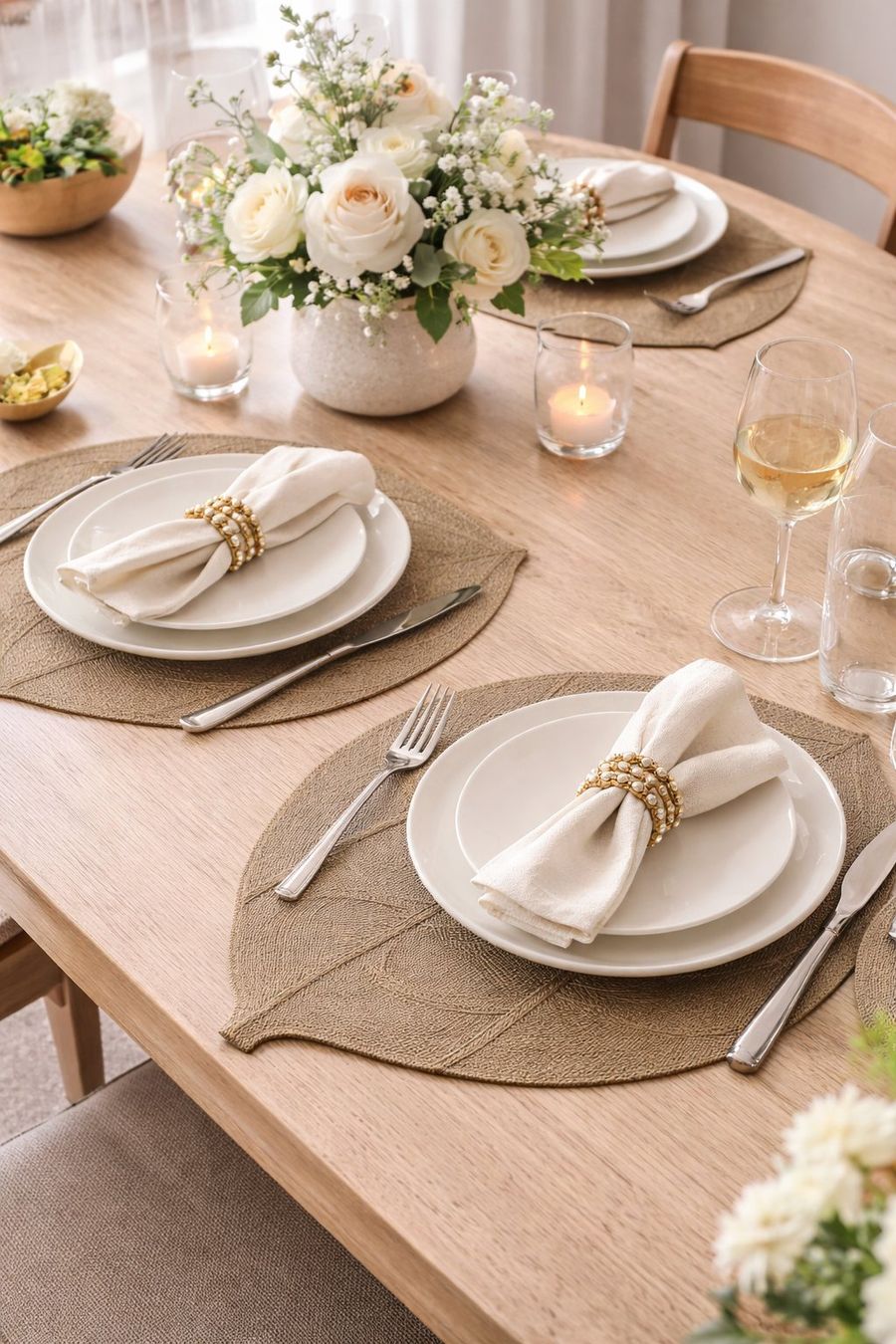 Altra biancheria da tavola: 2x Natur Tischsets Blattform – Nuovo e nell'imballaggio originale da Fully venduto da VaneaSelection 1
