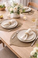 2x Tischsets Blatt Design Natur 44.5x30