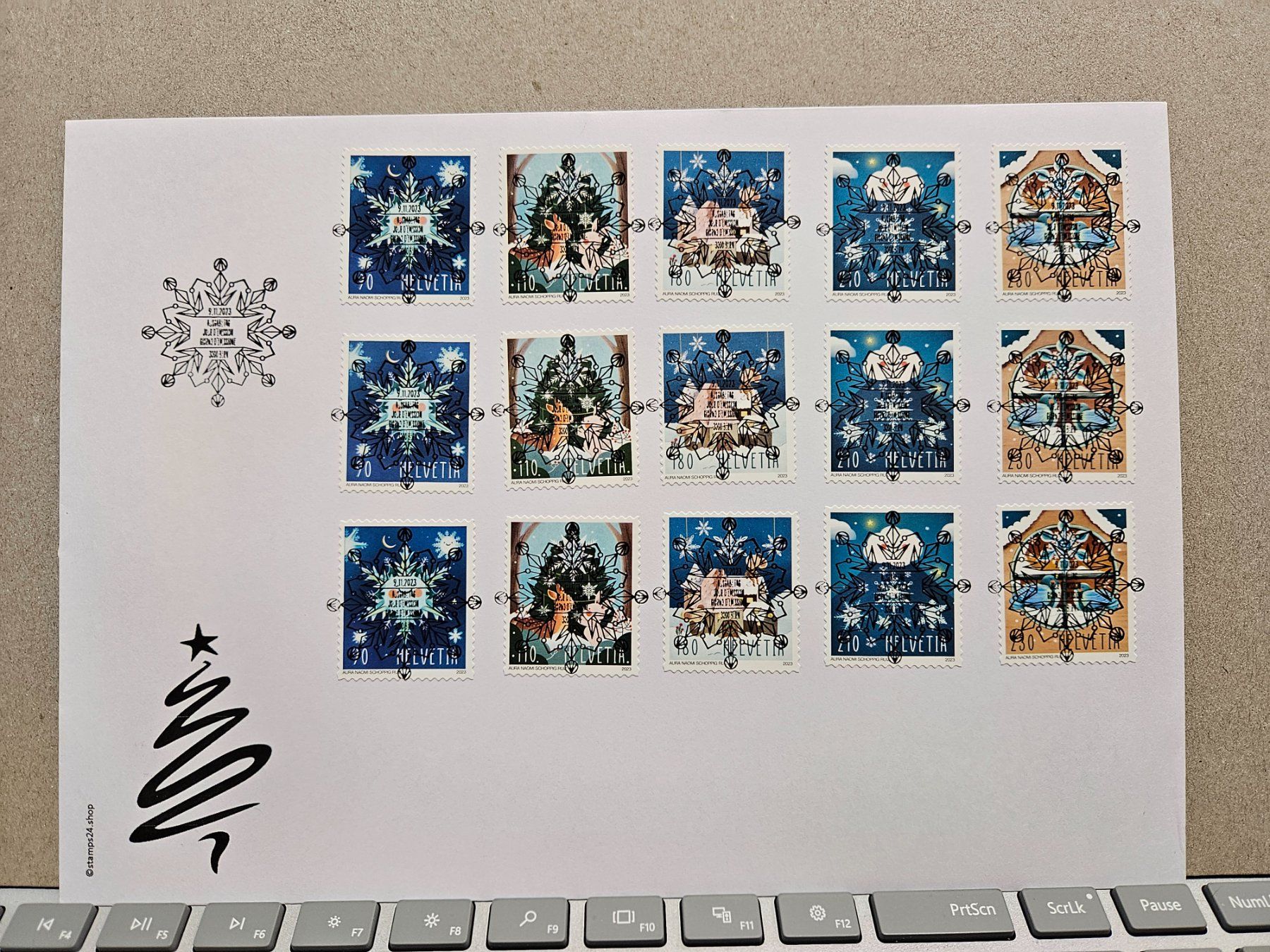 Tutti i francobolli: Combo FDC Weihnachten 2023, Format C5 – Usato da Rickenbach SO venduto da Bytebull
