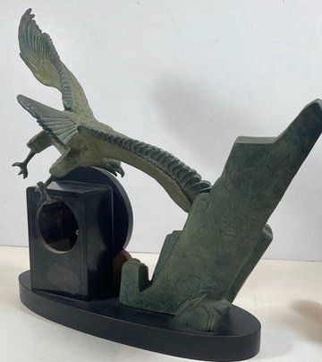 Orologi da terra & Orologi da parete: Grosse Adler Skulptur Tischuhr – Usato da Bruettisellen venduto da Collector_Store 4
