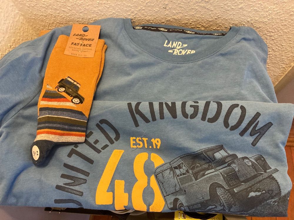 T-shirt Motard Land Rover - Cadeau Anniversaire - Coton épais - Fait Main UK - Neuf