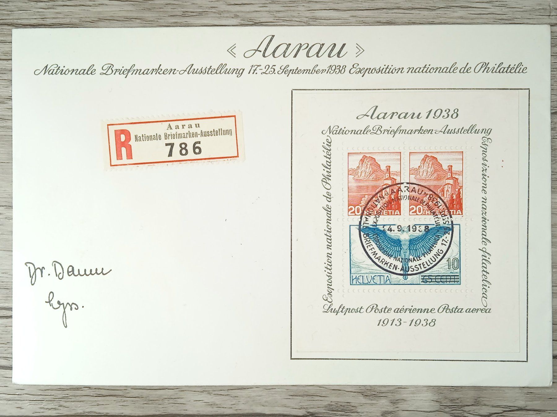 Alle Briefmarken: TR12 Enveloppe + Timbre Suisse 1938 – Gebraucht aus Cousset von Patrick_Collections
