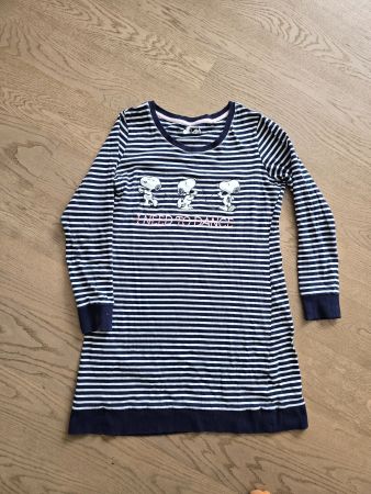 Damen Nachthemd Grösse S gestreift mit Snoopy Print