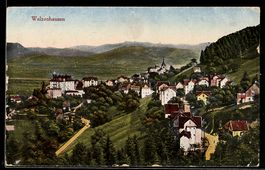 AK Walzenhausen, Ortsansicht mit Kirche und Häusern am Hang