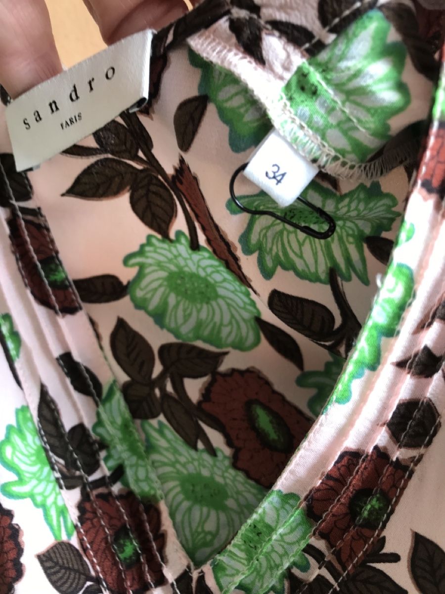 Sandro Kleider: SANDRO - Robe Ajustée, Évasée, t34, 100% Soie à fleurs – Neu (gemäss Beschreibung) aus Morges von sandy069 5
