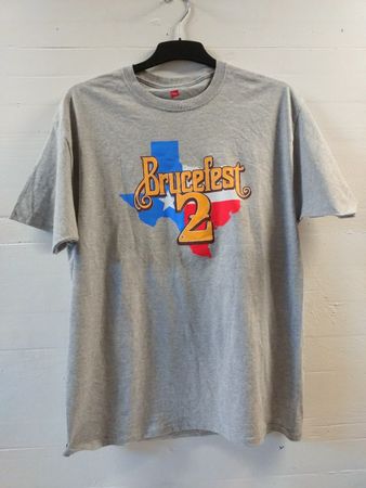 T-shirt Hanes gris chiné, Taille L, Motif Brucefest Texas