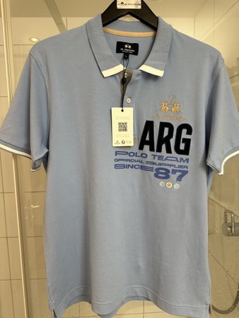 La Martina Poloshirt hellblau Grösse L neu