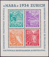 1934, W1 (Nabablock) postfrisch **, gut erhalten, Kat: 900.-