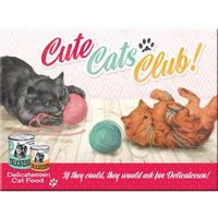 Cute Cats Club Magnet 8x6cm