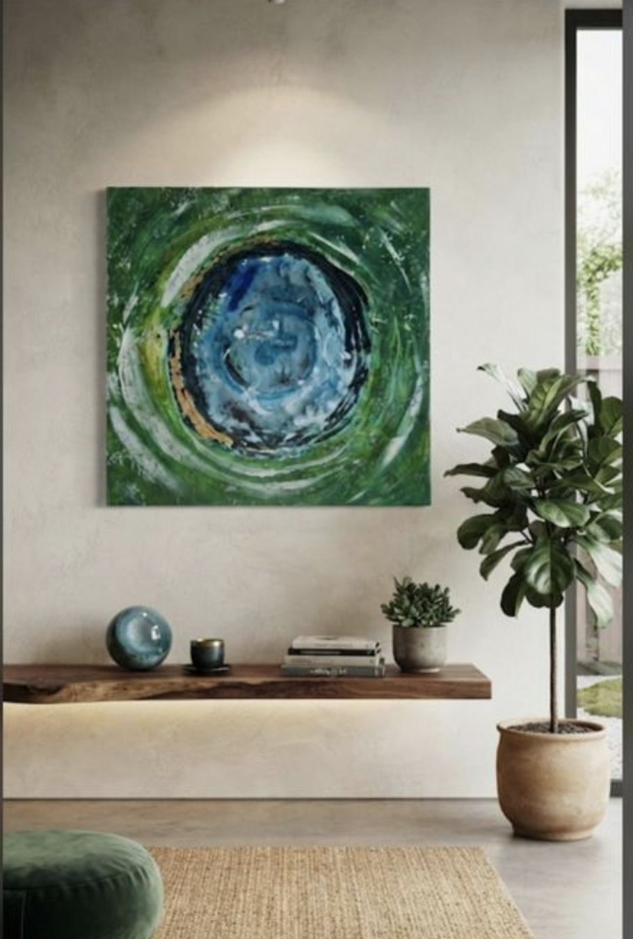 Dipinti: Gemälde " Das Auge" handmade 58×58 – Nuovo (secondo la descrizione) da Riehen venduto da Steinbock1970