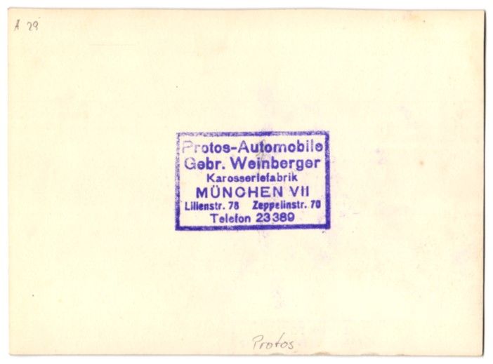 Fotografie & Manifesti: Fotografie Auto Protos Cabrio, Cabriolet – Usato da Berlin venduto da bartko-reher 1