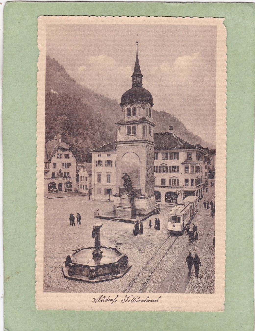 Cartoline postali: Altdorf Telldenkmal 1919 – Usato da Herisau venduto da Lisegrat2008