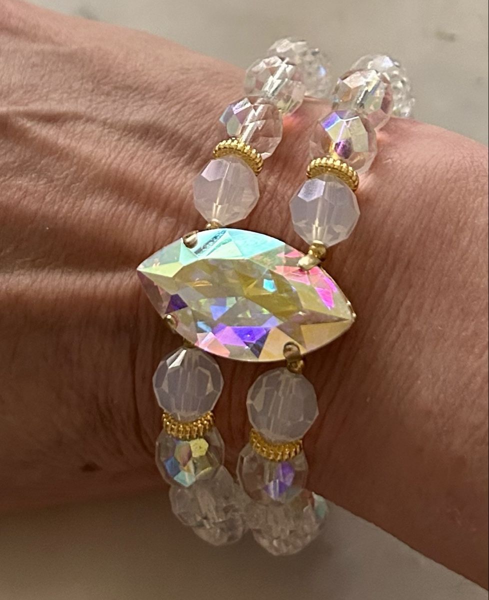 Bracciali & Braccialetti: Bracelets doubles en cristaux – Nuovo e nell'imballaggio originale da ANIèRES venduto da feuillette 5