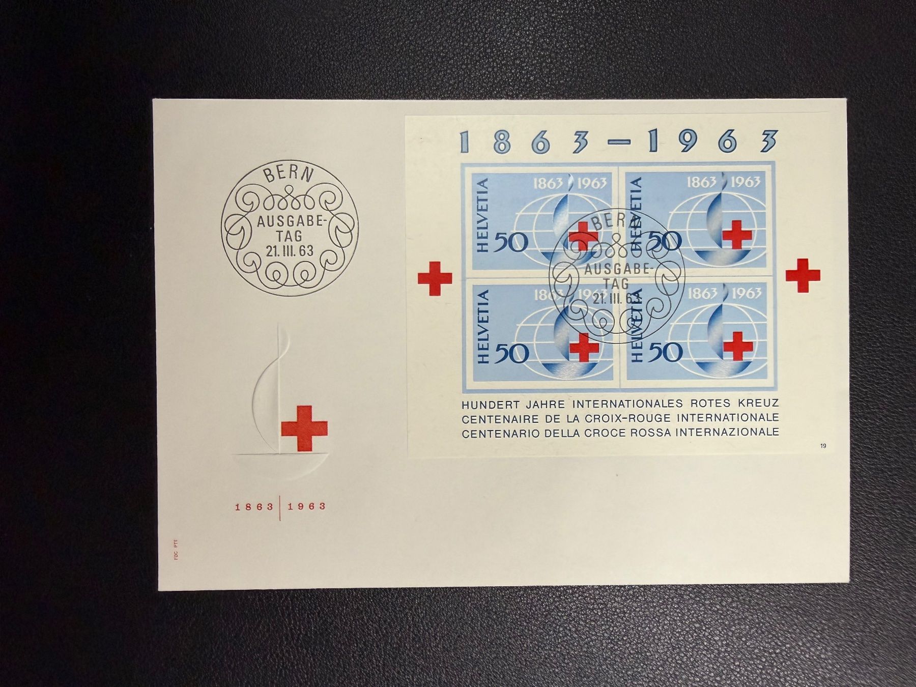 Tutti i francobolli: Rotes Kreuz Sonderblock auf FDC 1963 – Usato da oberrüti venduto da jeanmei