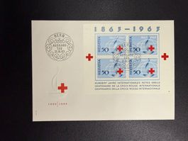 Rotes Kreuz Sonderblock auf FDC 1963