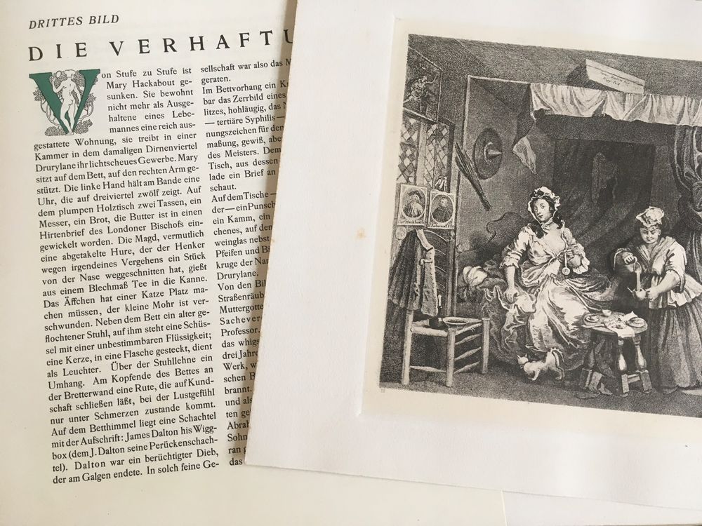 🟡 antik Erotik Mappe - Der Lebenslauf einer Dirne - Hogarth (D'occasion ...