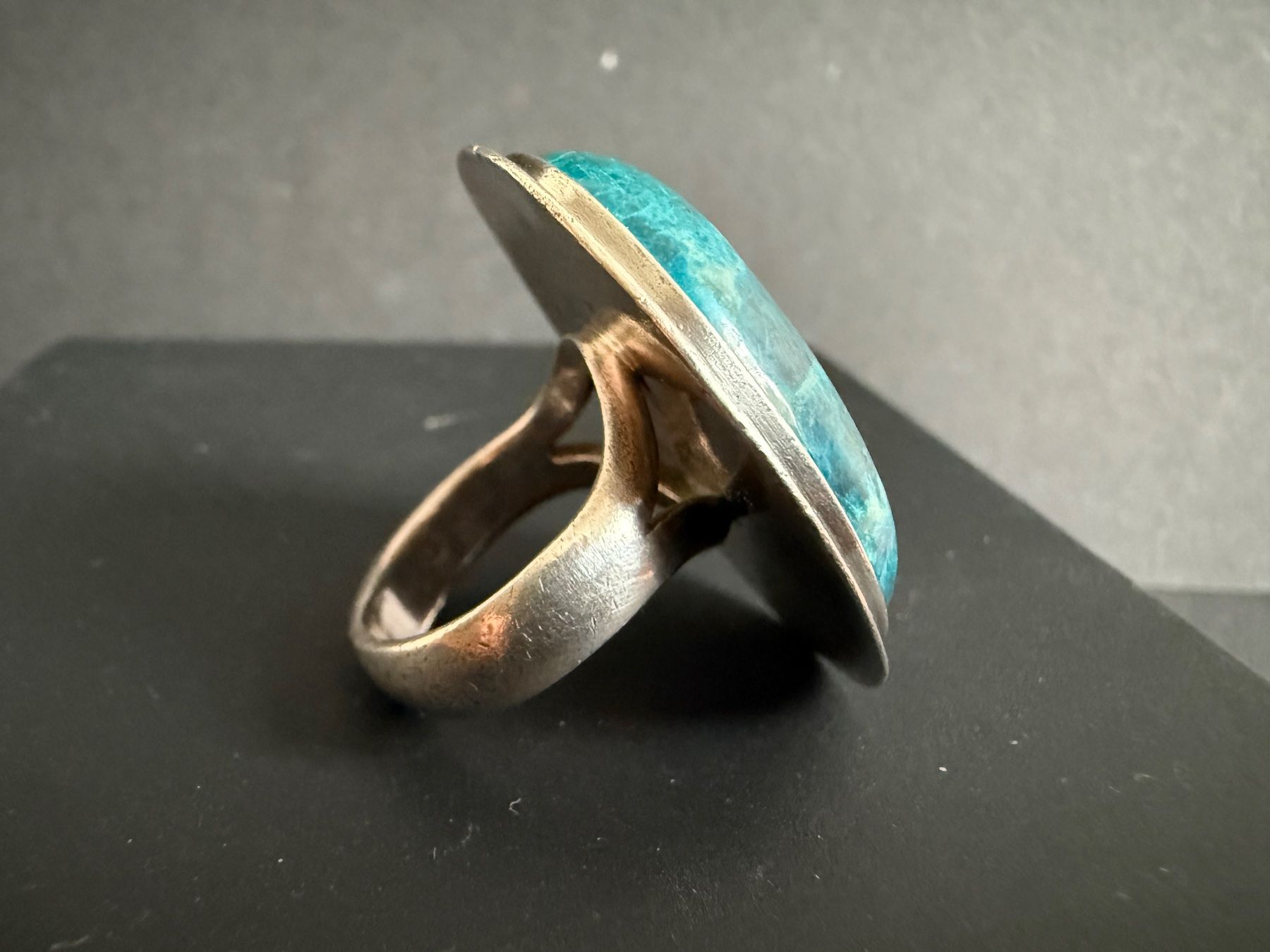Ringe: Silber Ring mit Chrysokoll 925 – Gebraucht aus Spiegel b. Bern von Rogger72 2