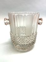 Vintage Eiskühler / Champagnerkühler Kristallglas Bauhaus