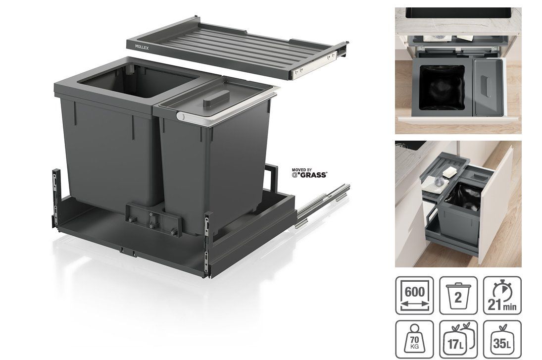 Müllex Poubelles: 079 Müllex Abfallsystem X60 M7 Basic Pro – Neuf (Voir description) à Derendingen par Meisterstuecke 1