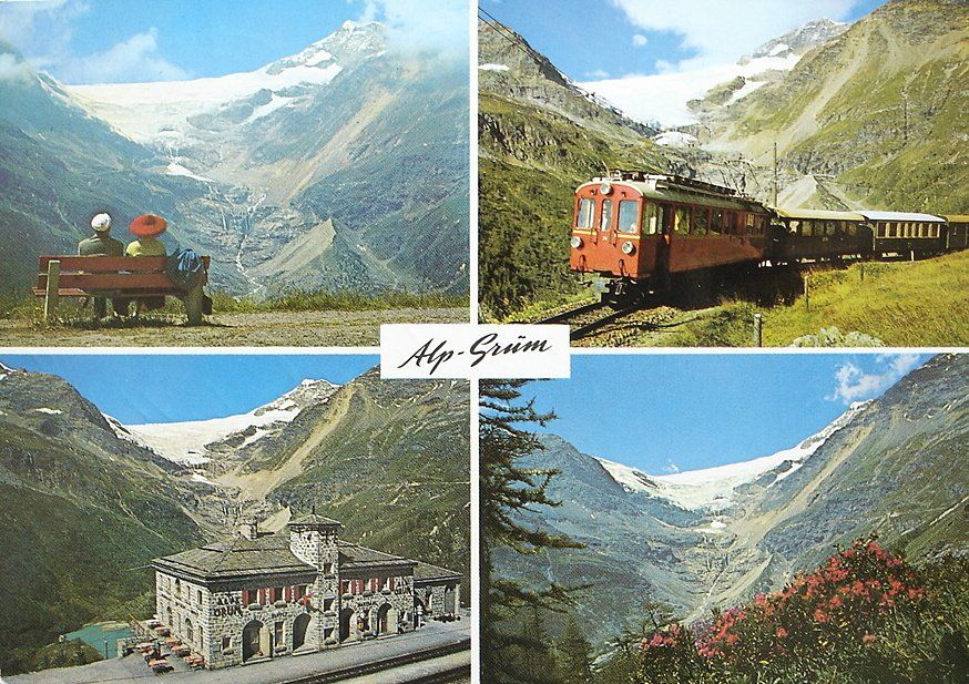 Cartes postales: ALP GRÜM Berninabahn Stempel Hotel – D'occasion à Jona par philajona